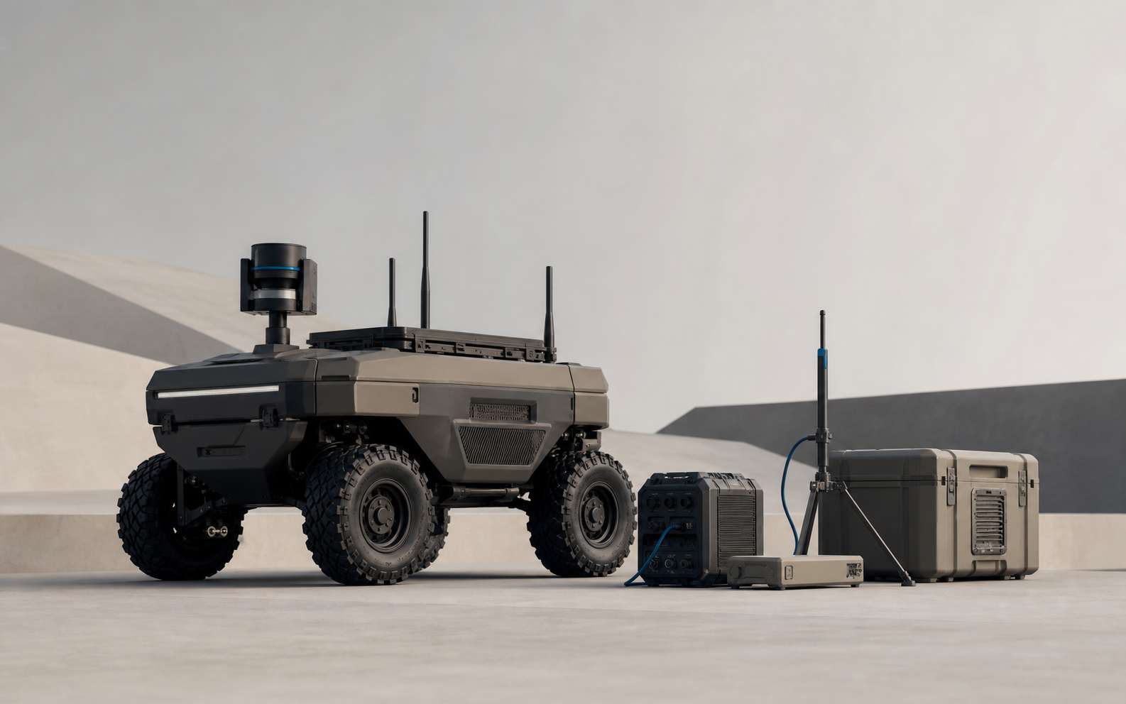 Rugged unmanned vehicle and field power equipment