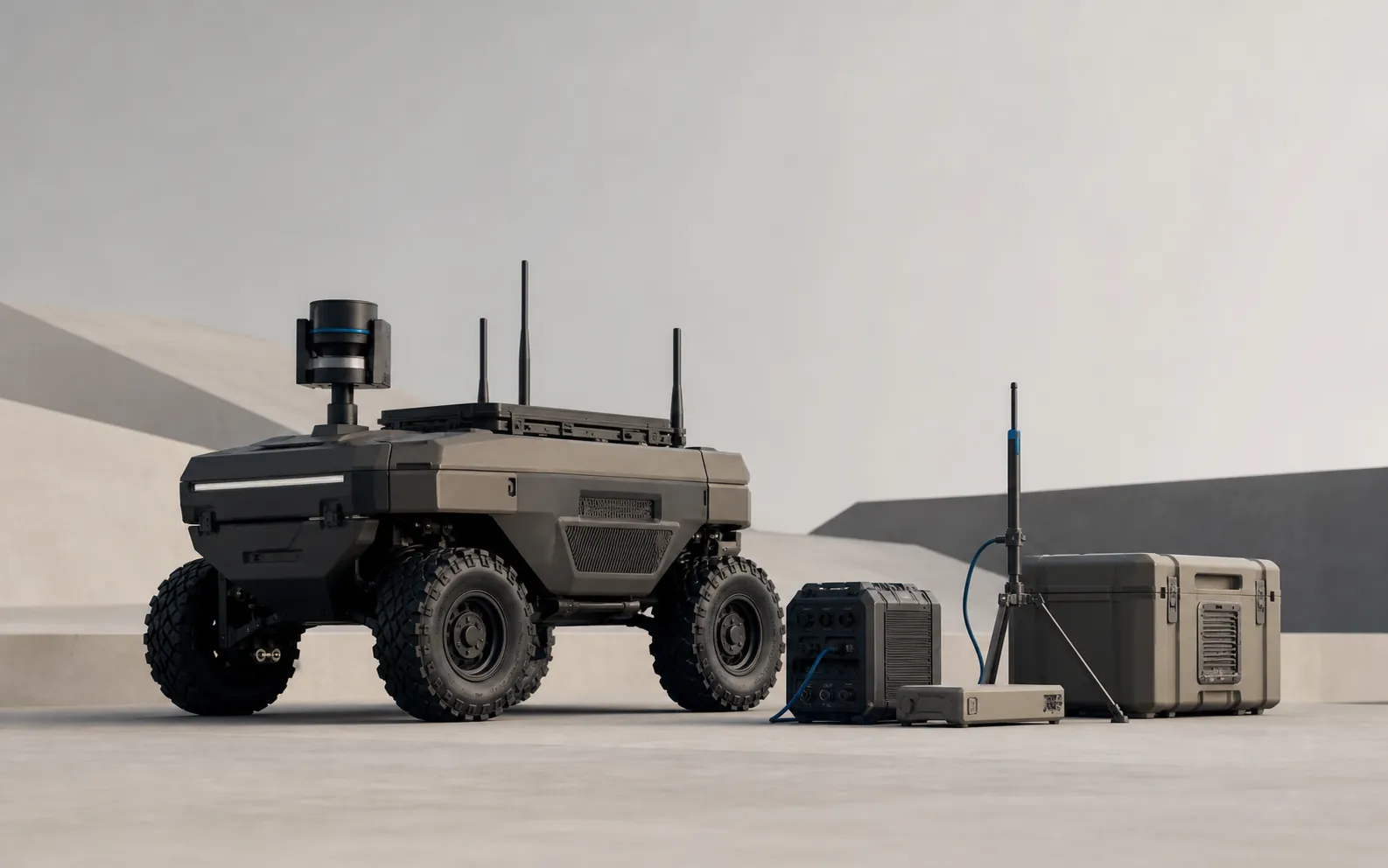 Rugged unmanned vehicle and field power equipment