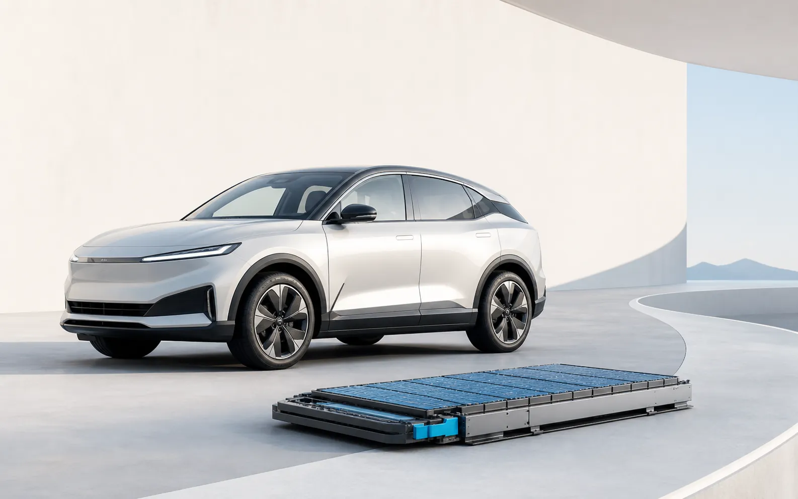 Modern electric vehicle with a battery pack